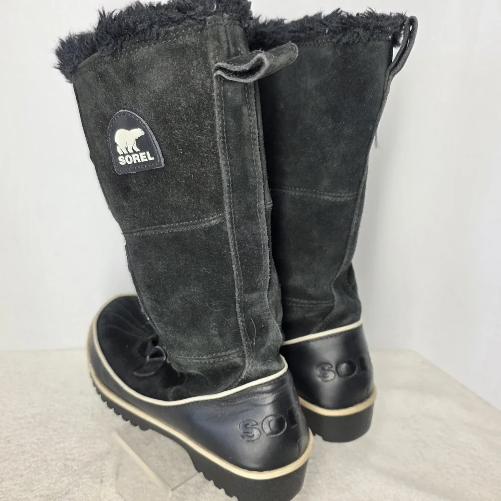 Sorel Tivoli High II Waterproof Leather Winter Boot SZ 8 Women Black NL2093-010